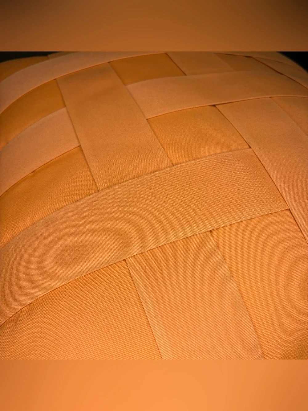Elaine Smith Basketweave Sunbrella Outdoor Luxury Pillow Tuscan Orange 20 x 20